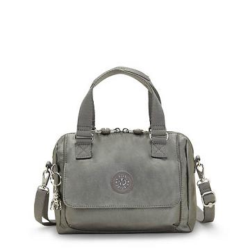 Kipling Zeva Metallic Handbag Handbag Moon Grey Metallic | MY 1925VR